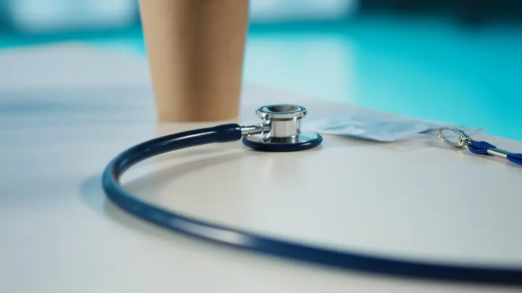 Медицина и здоровье на Мальдивах: стетоскоп на столе — медицинская помощь и обращение к врачам на курортах